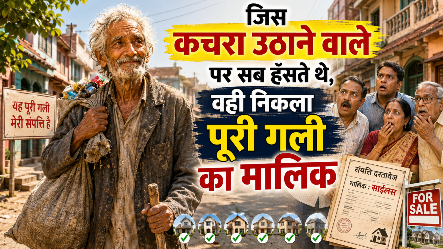कचरे वाला नहीं… पूरी गली का असली मालिक था वो बूढ़ा आदमी